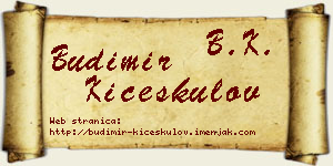 Budimir Kićeskulov vizit kartica